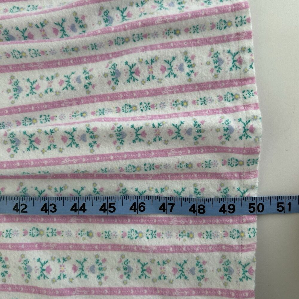 Lanz of Salzburg Floral Flannel Nightgown 1X Lace Rosey Tyrolean Pattern Cottage - Picture 10 of 12
